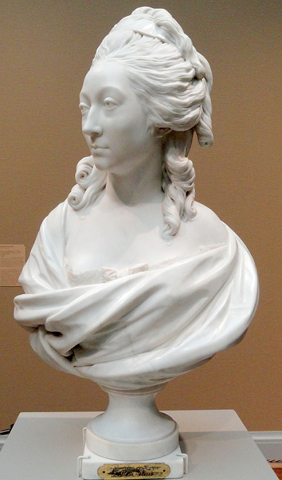 Anne-Marie-Louise-Jeanne Thomas de Domangeville -en 1780 peu après son mariage - par J.-A. Houdon